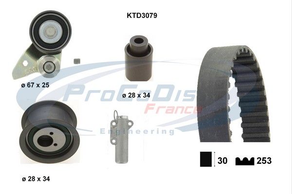 PROCODIS FRANCE Hammasrihma komplekt KTD3079